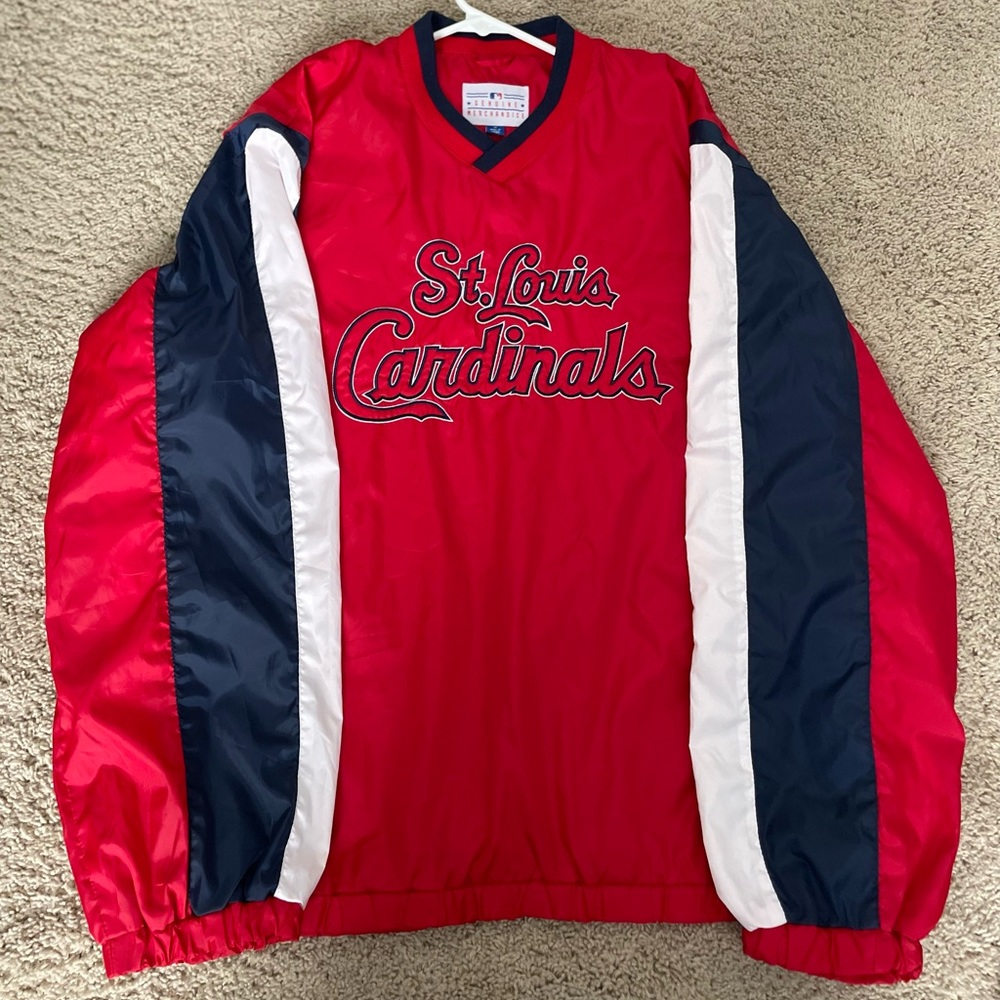 St. Louis Cardinals Pull Over Rain Jacket Size Medium